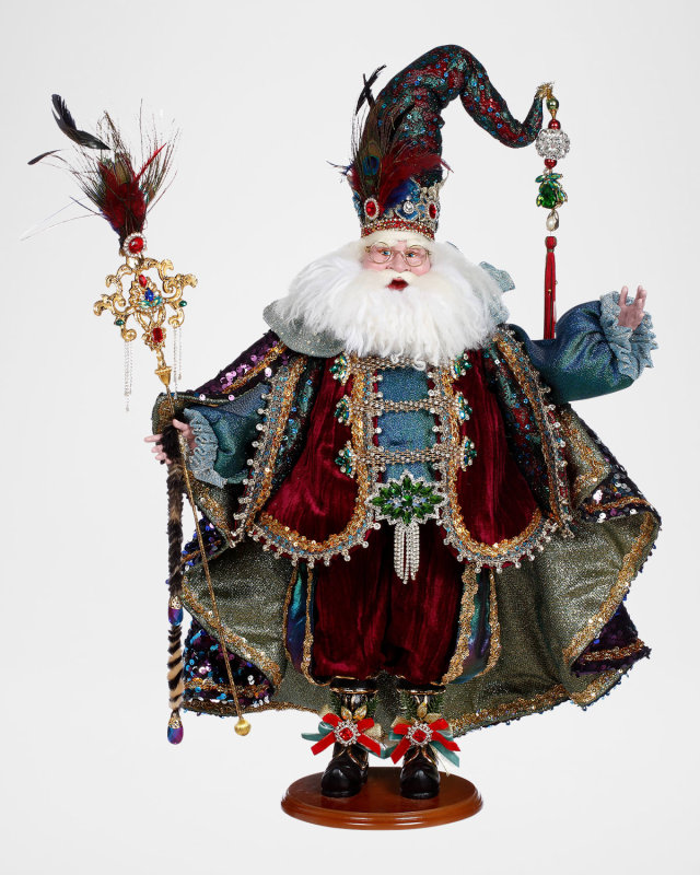 Peacock Jewel Santa, 26"